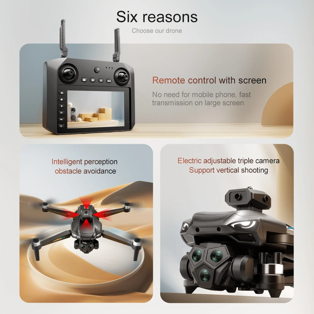 M33Pro MAX Drone 4K Professional HD Dual Camera 5G Wifi 360° Obstacle Avoidance Brushless Foldable Quadcopter RC Drone Toy
M33Pro MAX Drone 4K Professional HD Dual Camera 5G Wifi 360° Obstacle Avoidance Brushless Foldable Quadcopter RC Drone Toy