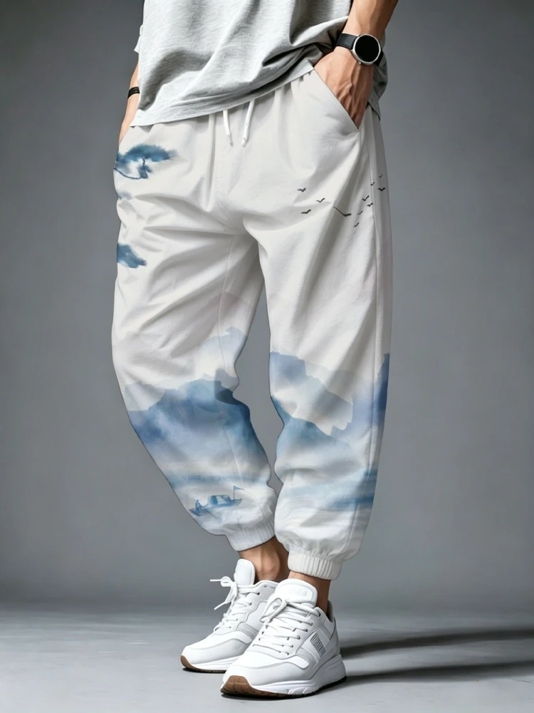 Oriental Ink Painting Jogger Pant Men Breathable Drawstring Elastic Waist Casual Harem Pants 2026 All Match Long Trousers
Oriental Ink Painting Jogger Pant Men Breathable Drawstring Elastic Waist Casual Harem Pants 2026 All Match Long Trousers