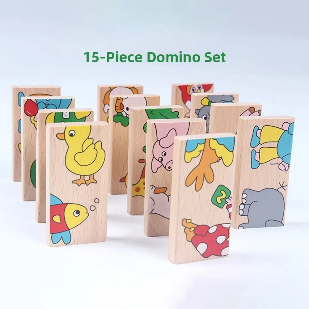 15/28PCS Funny Cartoon Pattern Dominoes Puzzle Multicolor Wood Solitaire Game Puzzle Learning Box Education Learning
15/28PCS Funny Cartoon Pattern Dominoes Puzzle Multicolor Wood Solitaire Game Puzzle Learning Box Education Learning