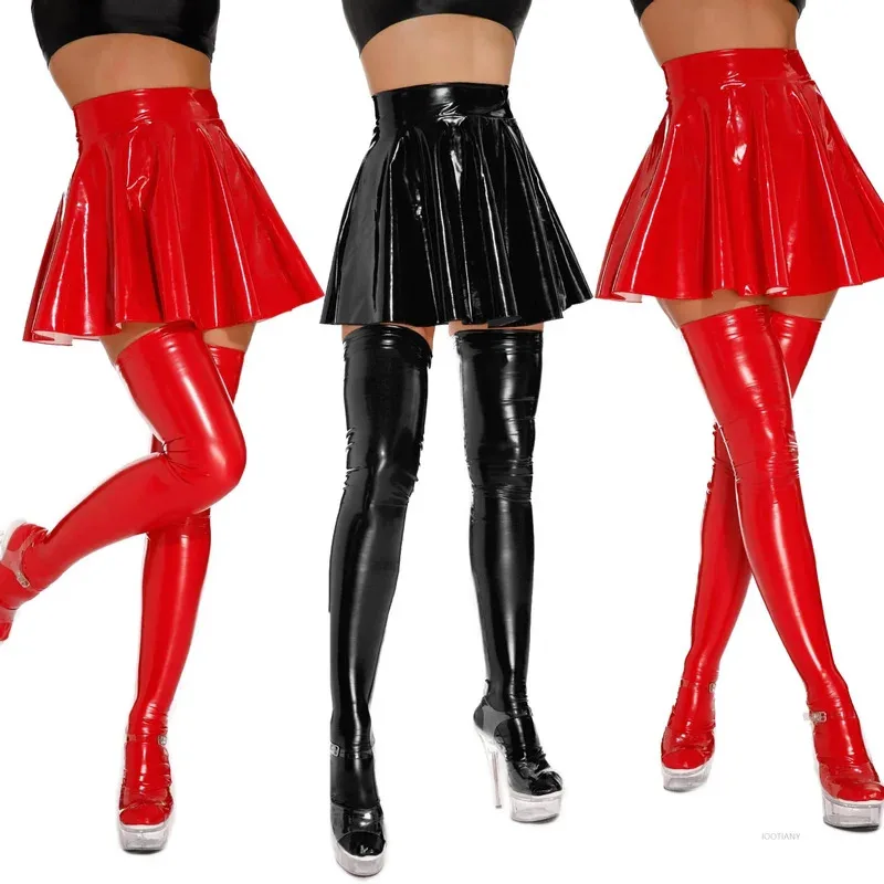 Sexy Women Fashion Shiny PVC Red Black A-Line Mini Skater Skirt Club Nightclub DS Stockings Sparkling Party Dance Costume
Sexy Women Fashion Shiny PVC Red Black A-Line Mini Skater Skirt Club Nightclub DS Stockings Sparkling Party Dance Costume