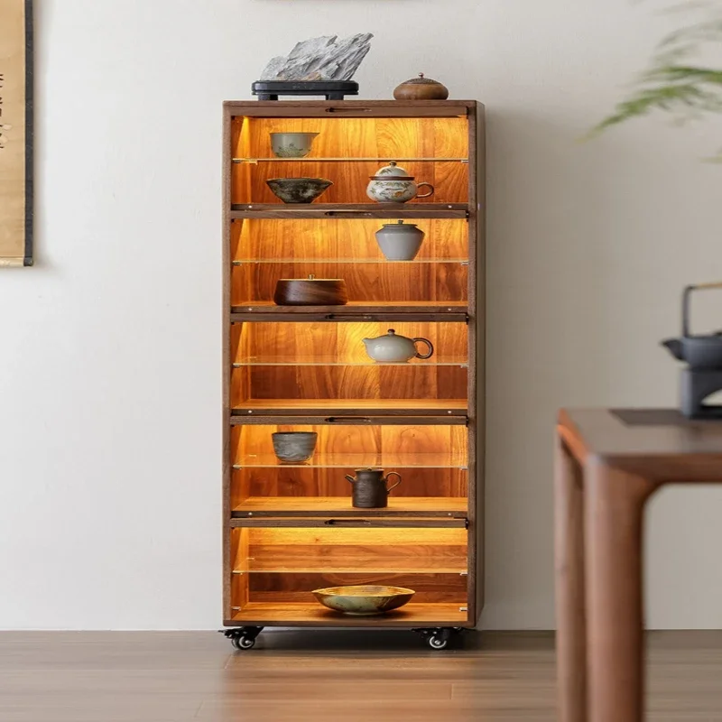 North American black walnut solid wood cultural toy tea set storage display jewelry medieval Chinese mobile storage
North American black walnut solid wood cultural toy tea set storage display jewelry medieval Chinese mobile storage