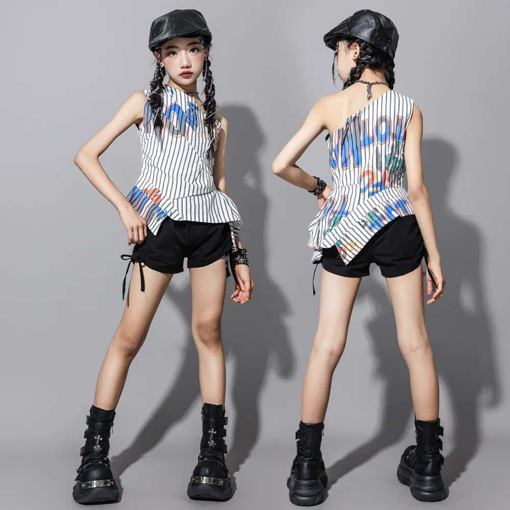 Girls Irregular Shirts Tops Kpop Jazz Catwalk Costume Cheerlead Dance Performance Clothes Kids Hip hop Outfits
Girls Irregular Shirts Tops Kpop Jazz Catwalk Costume Cheerlead Dance Performance Clothes Kids Hip hop Outfits