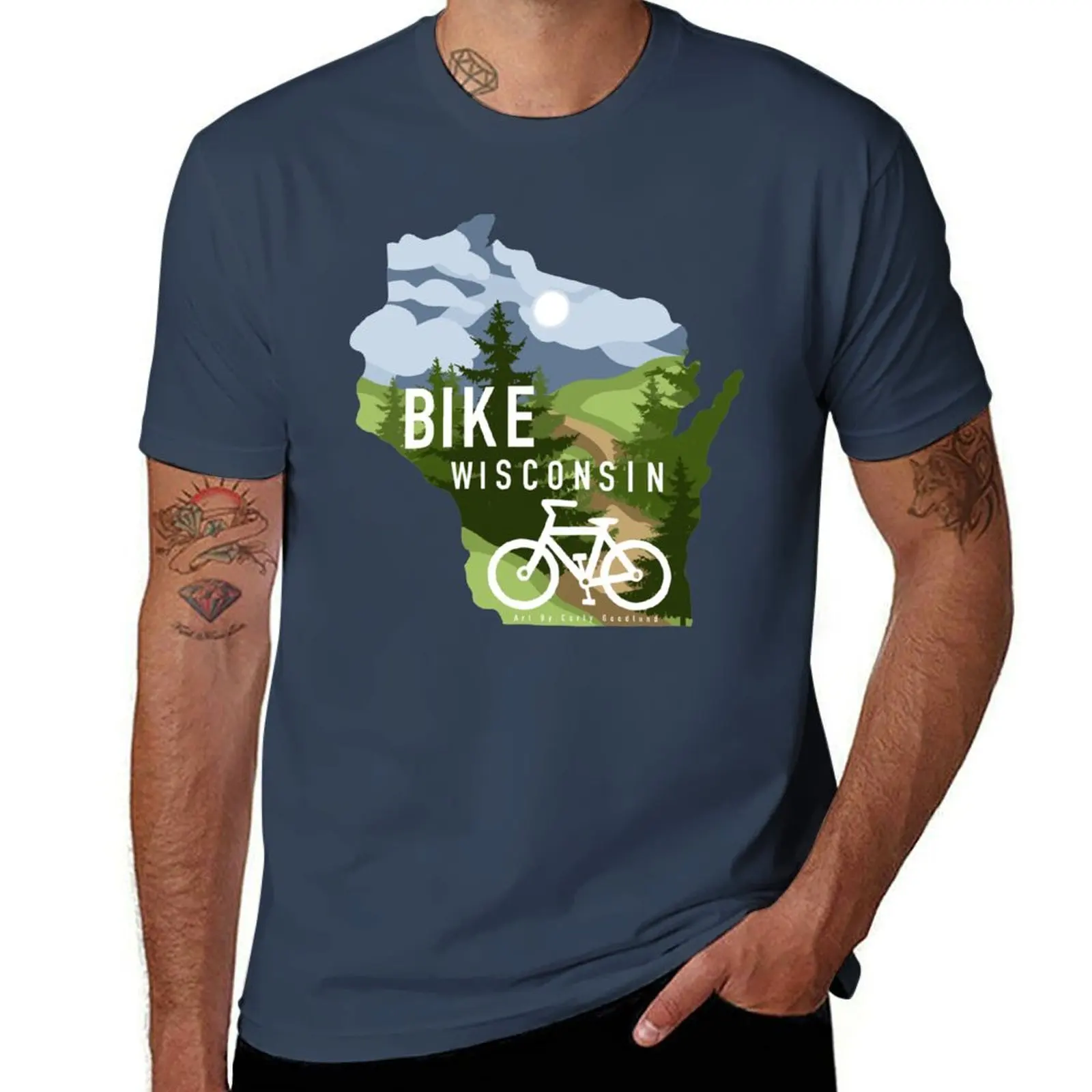 BIKE WISCONSIN T-Shirt Breathable Workout Short Sleeve Top
BIKE WISCONSIN T-Shirt Breathable Workout Short Sleeve Top