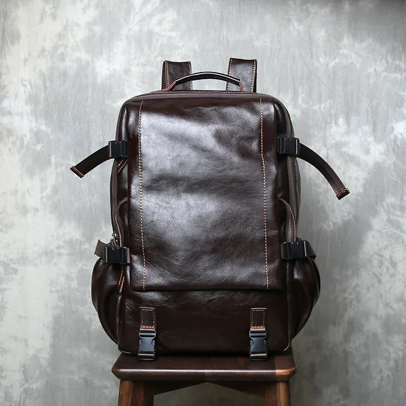 Large Capacity Travel Leather Backpack Business Leisure Top Layer Cowhide Backpack Men's Computer Bag Backpack Outdoor
Large Capacity Travel Leather Backpack Business Leisure Top Layer Cowhide Backpack Men's Computer Bag Backpack Outdoor