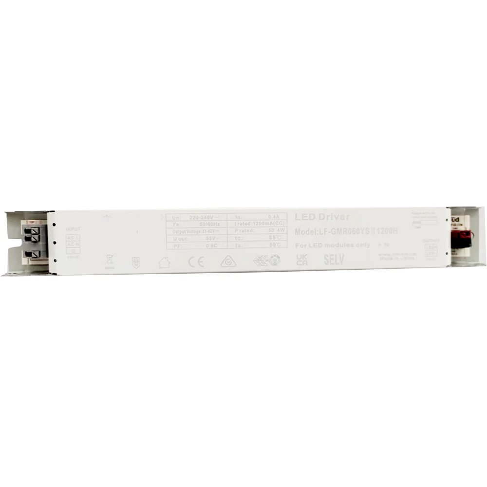 LED Driver LF-GMR060YS II 1200H 1500H LF-GMR080YS II 1800H 2000H For LiFud LED modules only
LED Driver LF-GMR060YS II 1200H 1500H LF-GMR080YS II 1800H 2000H For LiFud LED modules only