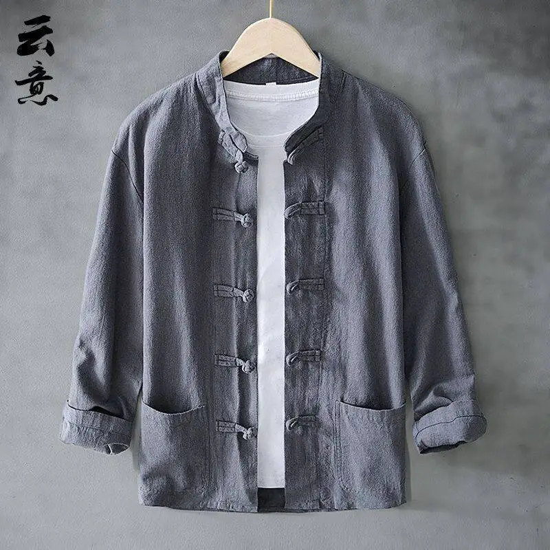 Loose Casual Cotton Linen Jacket for Men with Button Design Traditional Chinese Style Warm Thick Winter Shirt City Walk
Loose Casual Cotton Linen Jacket for Men with Button Design Traditional Chinese Style Warm Thick Winter Shirt City Walk