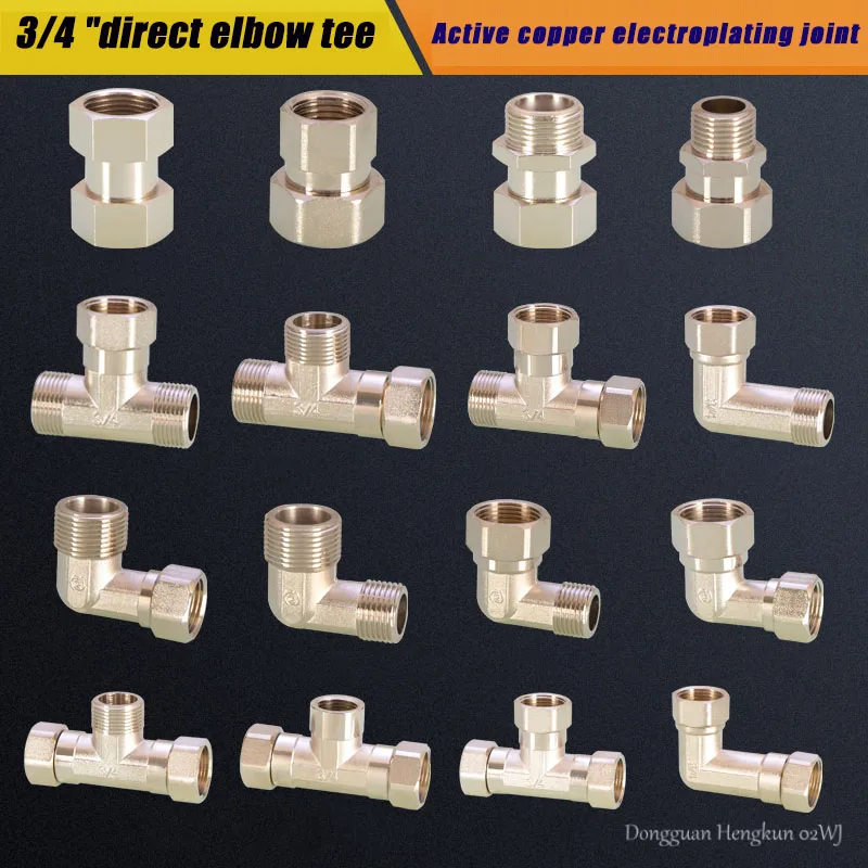 1-30pcs 1/2" To 3/4" Active Copper Electroplating Reducer Tee Joint 1" Double Male/Female Thread Direct Elbow Water Heater Pipe
1-30pcs 1/2" To 3/4" Active Copper Electroplating Reducer Tee Joint 1" Double Male/Female Thread Direct Elbow Water Heater Pipe
