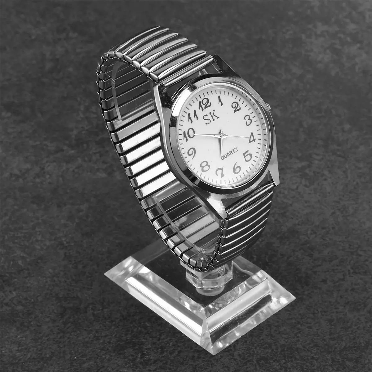 Stable- 4X Big Numbers Stretchy Steel Men Lady Sports Wrist Watch 1.4 inch
Stable- 4X Big Numbers Stretchy Steel Men Lady Sports Wrist Watch 1.4 inch