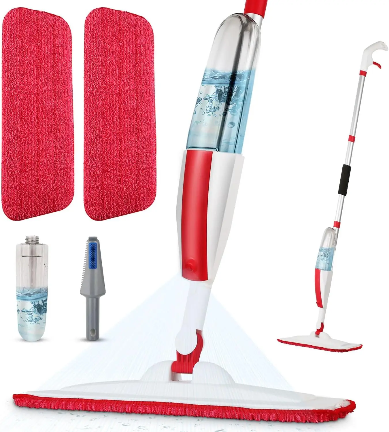 Wet Spray Mop with Refillable Bottle and Washable Pads for Hardwood Floors
Wet Spray Mop with Refillable Bottle and Washable Pads for Hardwood Floors