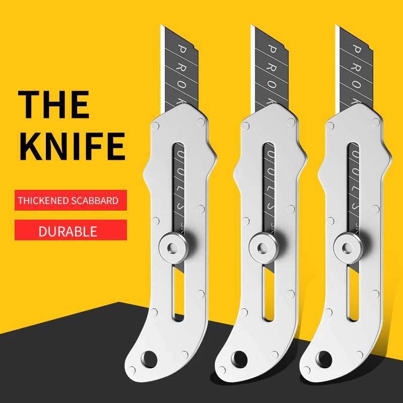 OUDISI Heavy Duty Utility Knife, Retractable Box Cutter with Thickened Metal Housing
OUDISI Heavy Duty Utility Knife, Retractable Box Cutter with Thickened Metal Housing