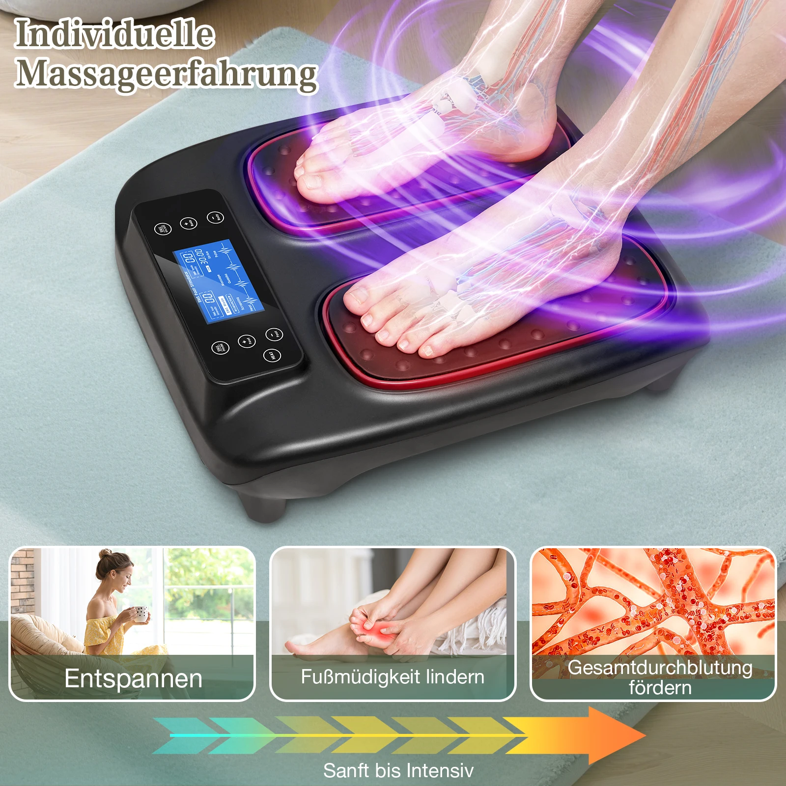 Electric Foot Massager with Heat for Neuropathy Plantar Fasciitis Pain FSA HSA Eligible Vibration Shiatsu Heated Foot Massager Pain Circulation Feet Massager for Pain Relief Improve Muscle Relaxation
Electric Foot Massager with Heat for Neuropathy Plantar Fasciitis Pain FSA HSA Eligible Vibration Shiatsu Heated Foot Massager Pain Circulation Feet Massager for Pain Relief Improve Muscle Relaxation