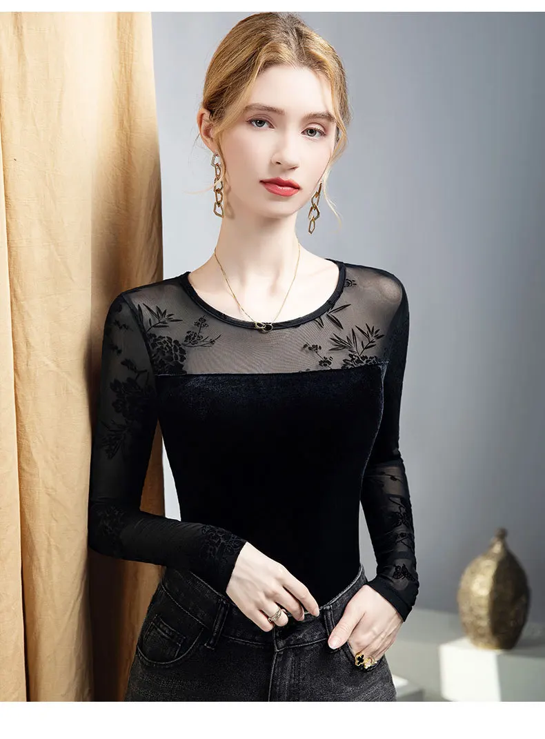 MadBlack-Women European Flocking T-Shirt, Sexy O Neck Floral Patchwork, Retro Long Sleeve Slim S-3XL Tee, 2025 Winter T5D159CC
MadBlack-Women European Flocking T-Shirt, Sexy O Neck Floral Patchwork, Retro Long Sleeve Slim S-3XL Tee, 2025 Winter T5D159CC