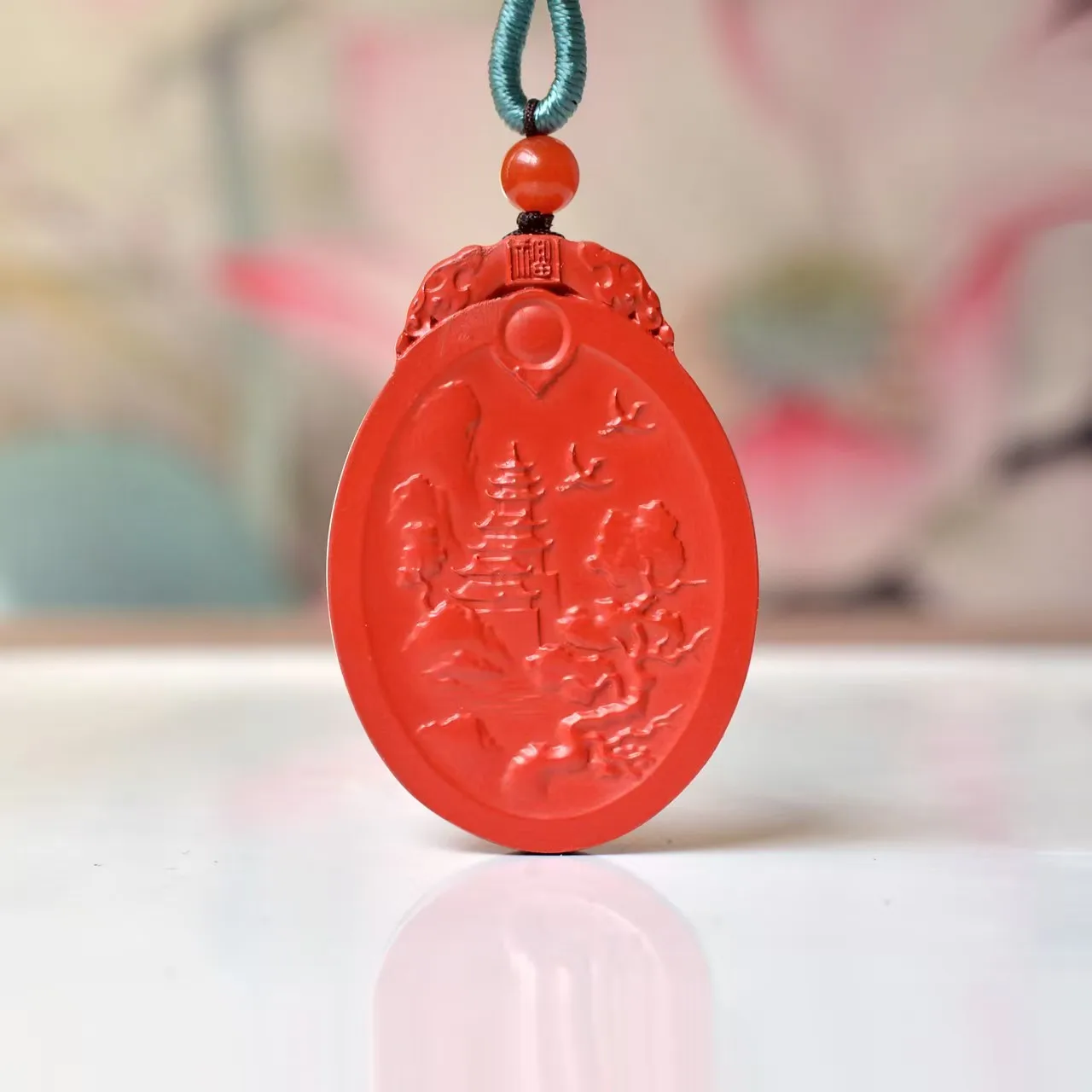 Landscape Pendant Premium Cinnabar Amulet Necklace Chinese Jewelry For Men's and Women's Birthday Gift Charm
Landscape Pendant Premium Cinnabar Amulet Necklace Chinese Jewelry For Men's and Women's Birthday Gift Charm