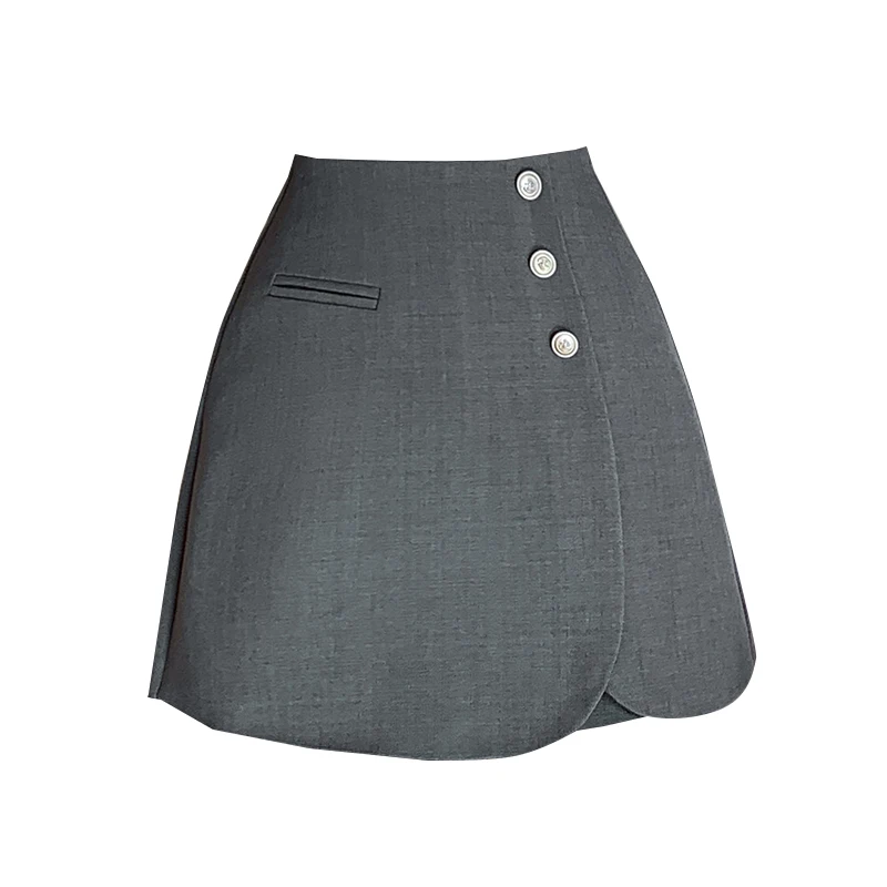 Black Grey Summer Shorts Woman Loose Wide Leg Cross Ruffles Skirt Shorts Women Buttons Suit Short Femme Pants A-line Culottes
Black Grey Summer Shorts Woman Loose Wide Leg Cross Ruffles Skirt Shorts Women Buttons Suit Short Femme Pants A-line Culottes
