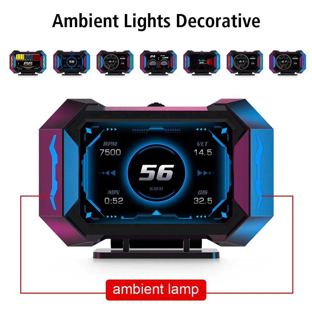 Clock KMH RPM Mileage Gauge 3 Inch Car HUD Accelerometer Slope Meter OBD GPS Head Up Display Speedometer Overspeed Alarm P25
Clock KMH RPM Mileage Gauge 3 Inch Car HUD Accelerometer Slope Meter OBD GPS Head Up Display Speedometer Overspeed Alarm P25