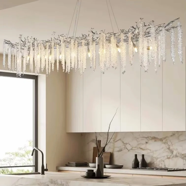 Modern Rectangle Crystal Chandeliers Large for Dining Living Room Silver Long K9 Crystal Chandeliers Dining Table High Ceiling
Modern Rectangle Crystal Chandeliers Large for Dining Living Room Silver Long K9 Crystal Chandeliers Dining Table High Ceiling
