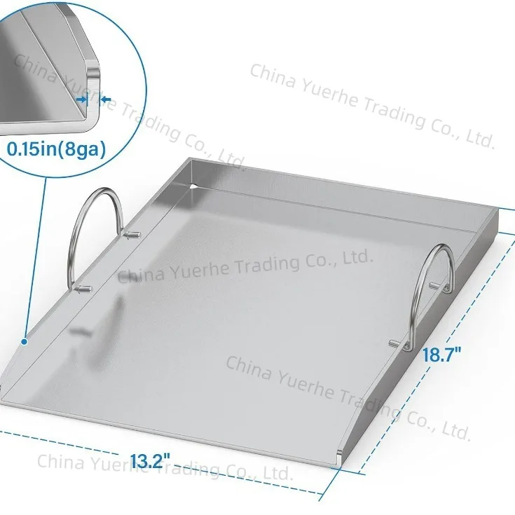 Stainless steel baking tray with bracket replacement for Weber 7599, Weber Genesis II 30
Stainless steel baking tray with bracket replacement for Weber 7599, Weber Genesis II 30