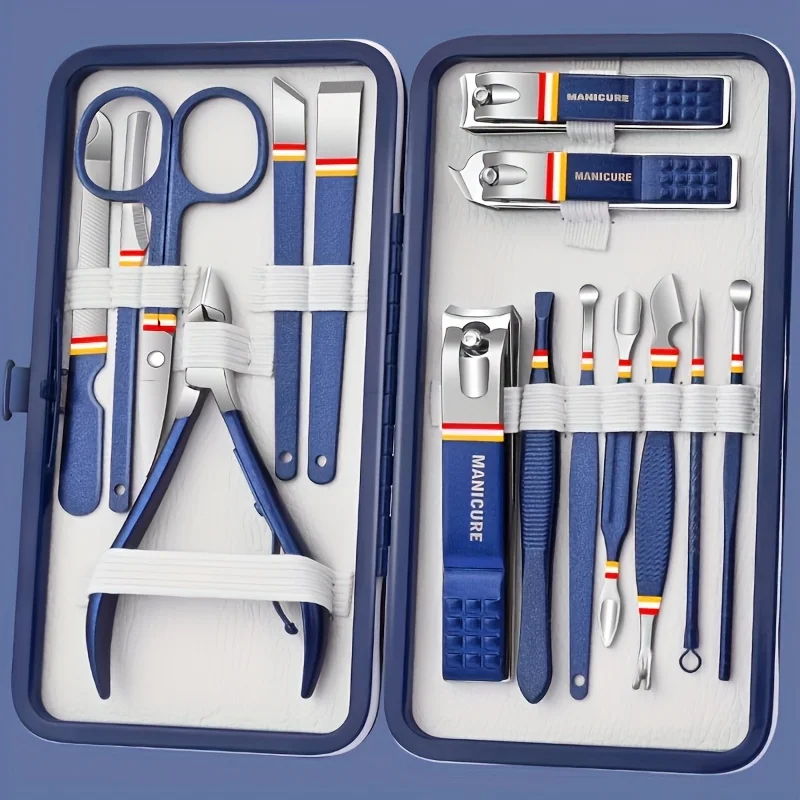 Набор для маникюра и педикюра. Кусачки для ногтей из нержавеющей стали, ножницы, напильник и инструменты для ухода за мужчинами, женщинами и подростками. Инструменты для дизайна ногтей.
Набор для маникюра и педикюра. Кусачки для ногтей из нержавеющей стали, ножницы, напильник и инструменты для ухода за мужчинами, женщинами и подростками. Инструменты для дизайна ногтей.