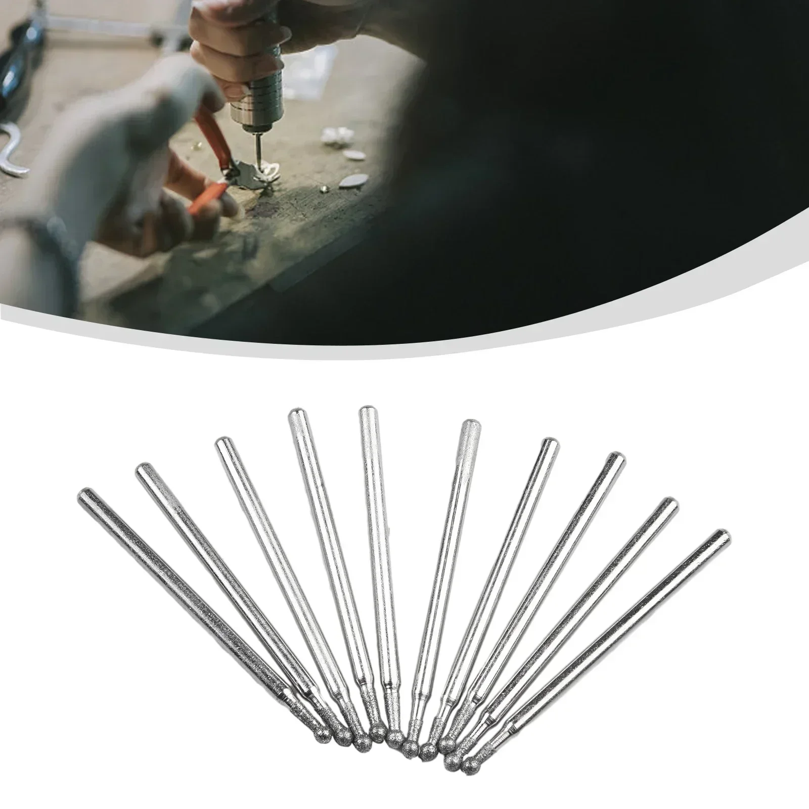 10Pcs Metal Diamond Drill Coated 2mm Spherical Circular Head Mounted Points Grinding Drills 2.35mm Shank 100 Grit Spherical
10Pcs Metal Diamond Drill Coated 2mm Spherical Circular Head Mounted Points Grinding Drills 2.35mm Shank 100 Grit Spherical