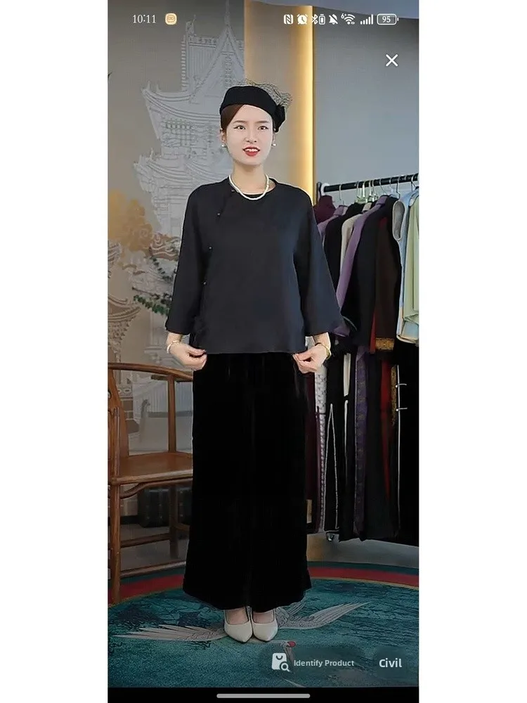 Новые китайские свободные брюки из бархата для женщин, весна-лето, из шелка Линлун, модные, для похудения, в художественном стиле
Новые китайские свободные брюки из бархата для женщин, весна-лето, из шелка Линлун, модные, для похудения, в художественном стиле