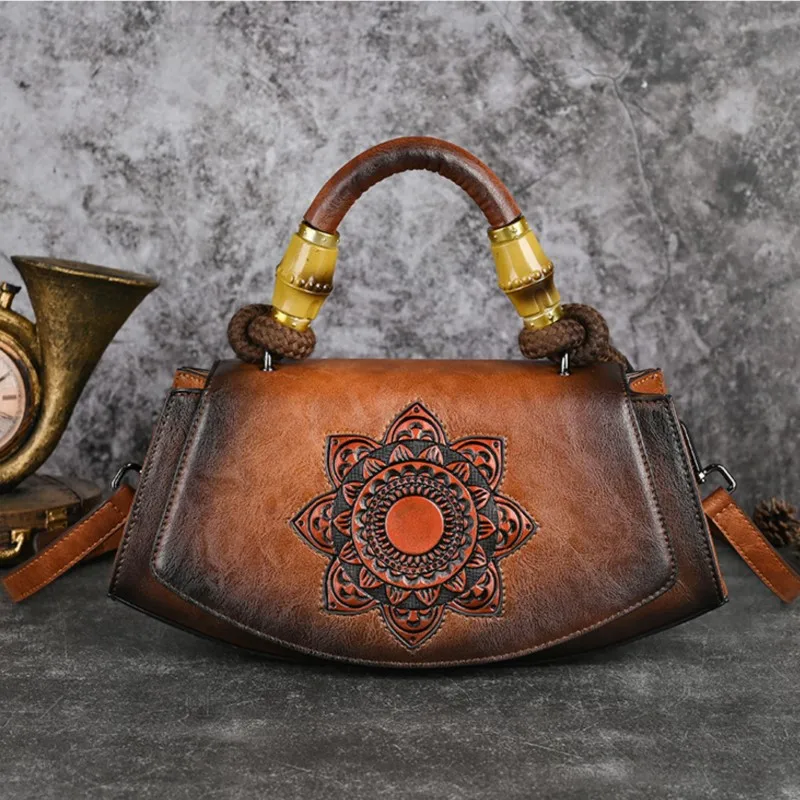 Johnature Vintage Handbag 2025 New Handmade Embossed Women's Bag Versatile Large Capacity Shoulder & Crossbody Bags
Johnature Vintage Handbag 2025 New Handmade Embossed Women's Bag Versatile Large Capacity Shoulder & Crossbody Bags