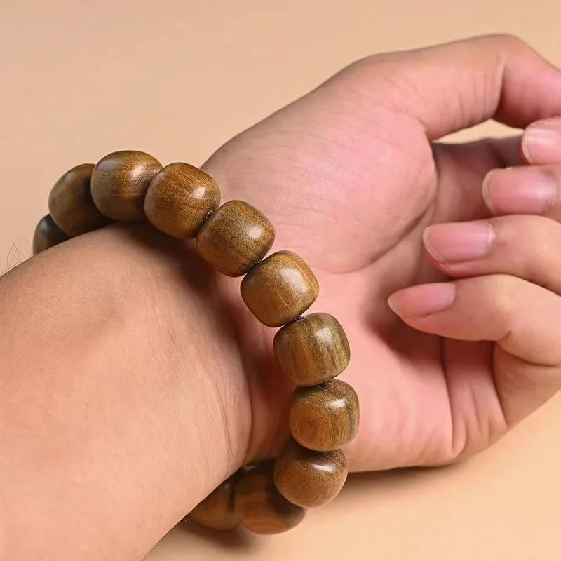 Green Sandalwood Old-Styled Bead Beads Bracelet Female Wooden Chinese Style Male Ethnic Single Circle Simple
Green Sandalwood Old-Styled Bead Beads Bracelet Female Wooden Chinese Style Male Ethnic Single Circle Simple