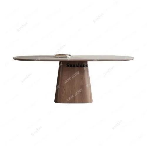 NN Retro style rock slab dining table household rectangular dining table creative walnut color solid wood dining table and
NN Retro style rock slab dining table household rectangular dining table creative walnut color solid wood dining table and