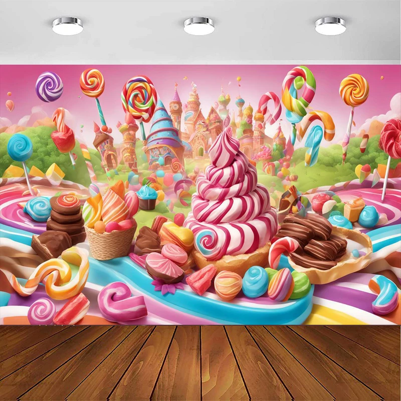 Фон для фотосъемки Фэнтези Леденец Конфеты Замок Сладкий мультфильм Мороженое Баннер для детского душа Вечеринка Декор Фон Плакат
Фон для фотосъемки Фэнтези Леденец Конфеты Замок Сладкий мультфильм Мороженое Баннер для детского душа Вечеринка Декор Фон Плакат