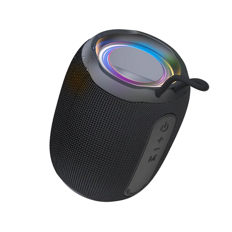 Bluetooth speaker, powerful small portable wireless speaker with FM radio, IPX6 waterproof, 5 LED light modes, microphone, USB
Bluetooth speaker, powerful small portable wireless speaker with FM radio, IPX6 waterproof, 5 LED light modes, microphone, USB