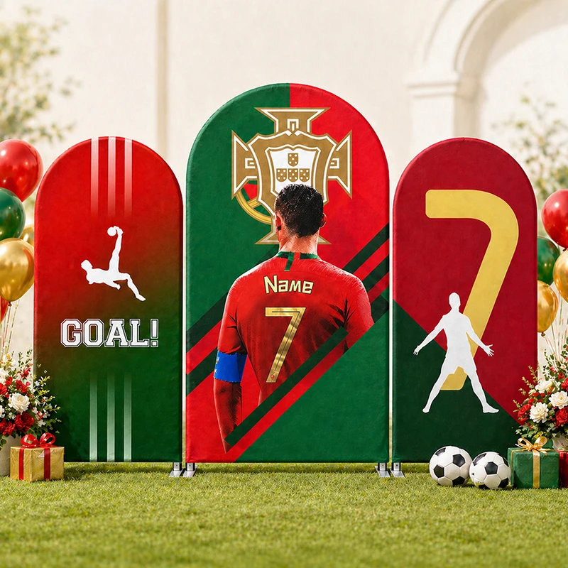 Ronaldo Portugal Jersey Style Arch Backdrop Cover Soccer Celebration Scene For Kids Birthday Baby Shower Photo Booth Background
Ronaldo Portugal Jersey Style Arch Backdrop Cover Soccer Celebration Scene For Kids Birthday Baby Shower Photo Booth Background