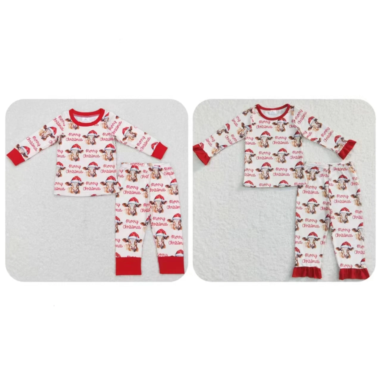 Wholesale Children Christmas Pajamas Sleepwear Baby Boy Girl Western Cow T-shirt Set Kids Pants Toddler Outfit Red Nightwear
Wholesale Children Christmas Pajamas Sleepwear Baby Boy Girl Western Cow T-shirt Set Kids Pants Toddler Outfit Red Nightwear
