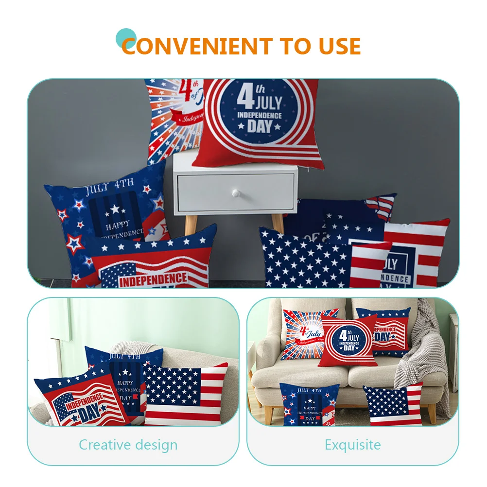 4 Pcs Pillow Case Cover Independence Day Covers Decoration Fourth of July Pillowcase Patriotic Throw Square Decorative
4 Pcs Pillow Case Cover Independence Day Covers Decoration Fourth of July Pillowcase Patriotic Throw Square Decorative
