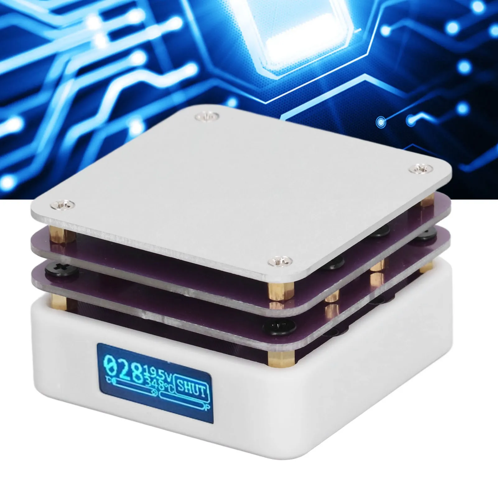 Chip Welding Station Mini Smart Energy Saving Enough Effective Heating Area Preheat Soldering Hot Plate for Repair
Chip Welding Station Mini Smart Energy Saving Enough Effective Heating Area Preheat Soldering Hot Plate for Repair
