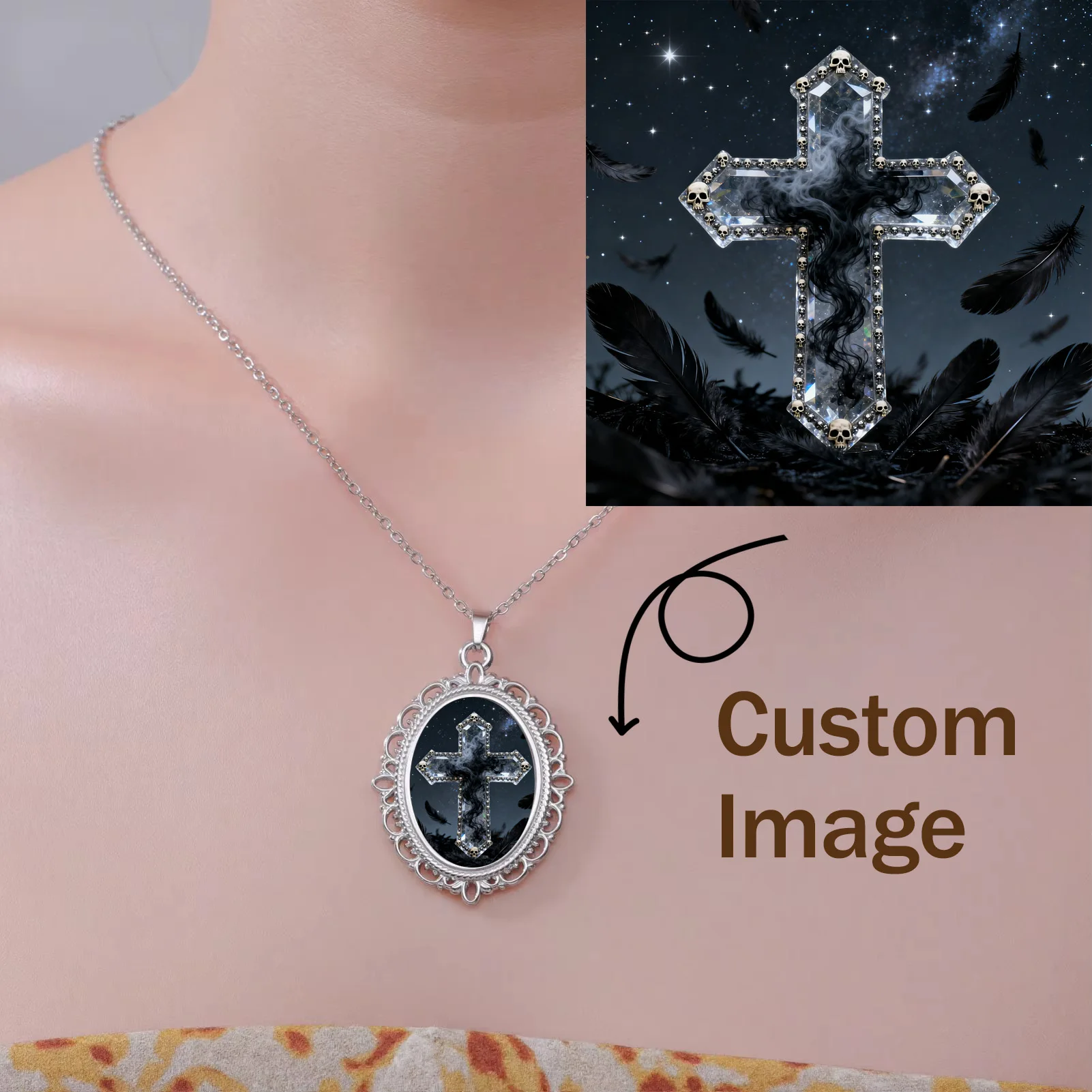 Ожерелье с фотографией на заказ для женщин и мужчин, изображение логотипа, персонализированное ожерелье, ювелирные изделия «сделай сам», подарок на день Святого Валентина для пары, семьи
Ожерелье с фотографией на заказ для женщин и мужчин, изображение логотипа, персонализированное ожерелье, ювелирные изделия «сделай сам», подарок на день Святого Валентина для пары, семьи