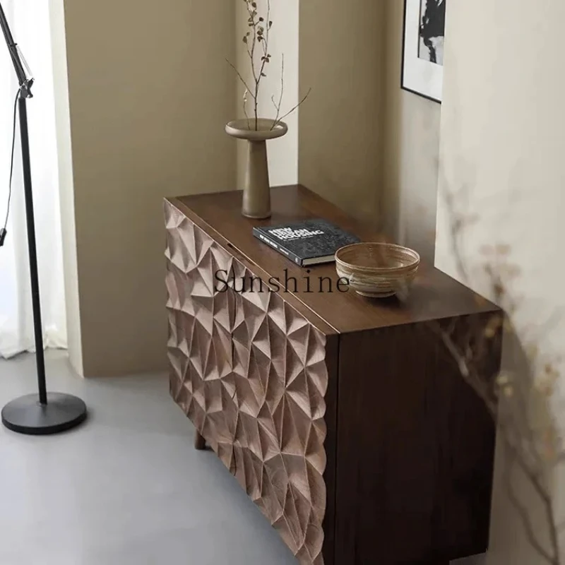 New Chinese-style home solid wood porch cabinet, high-end retro dining side cabinet
New Chinese-style home solid wood porch cabinet, high-end retro dining side cabinet