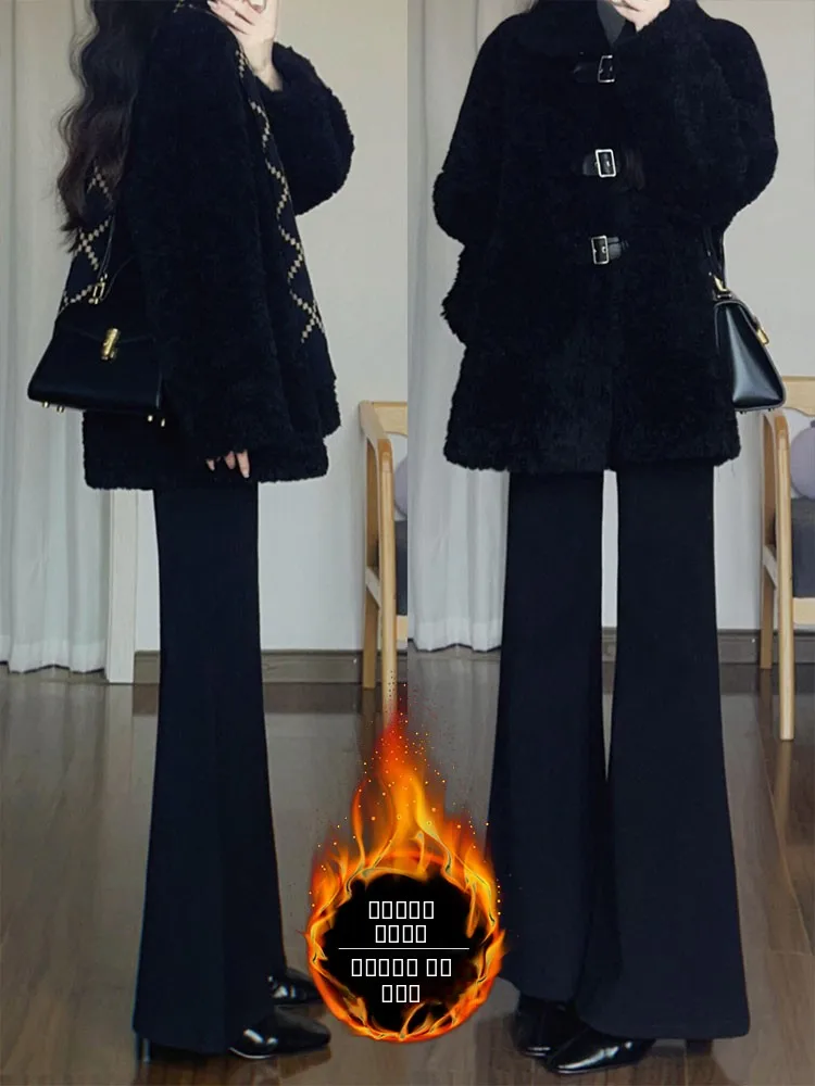 Джинсы-буткат с начесом для женщин, зимние, утепленные, эластичные, больших размеров, корректирующие фигуру, с высокой талией
Джинсы-буткат с начесом для женщин, зимние, утепленные, эластичные, больших размеров, корректирующие фигуру, с высокой талией