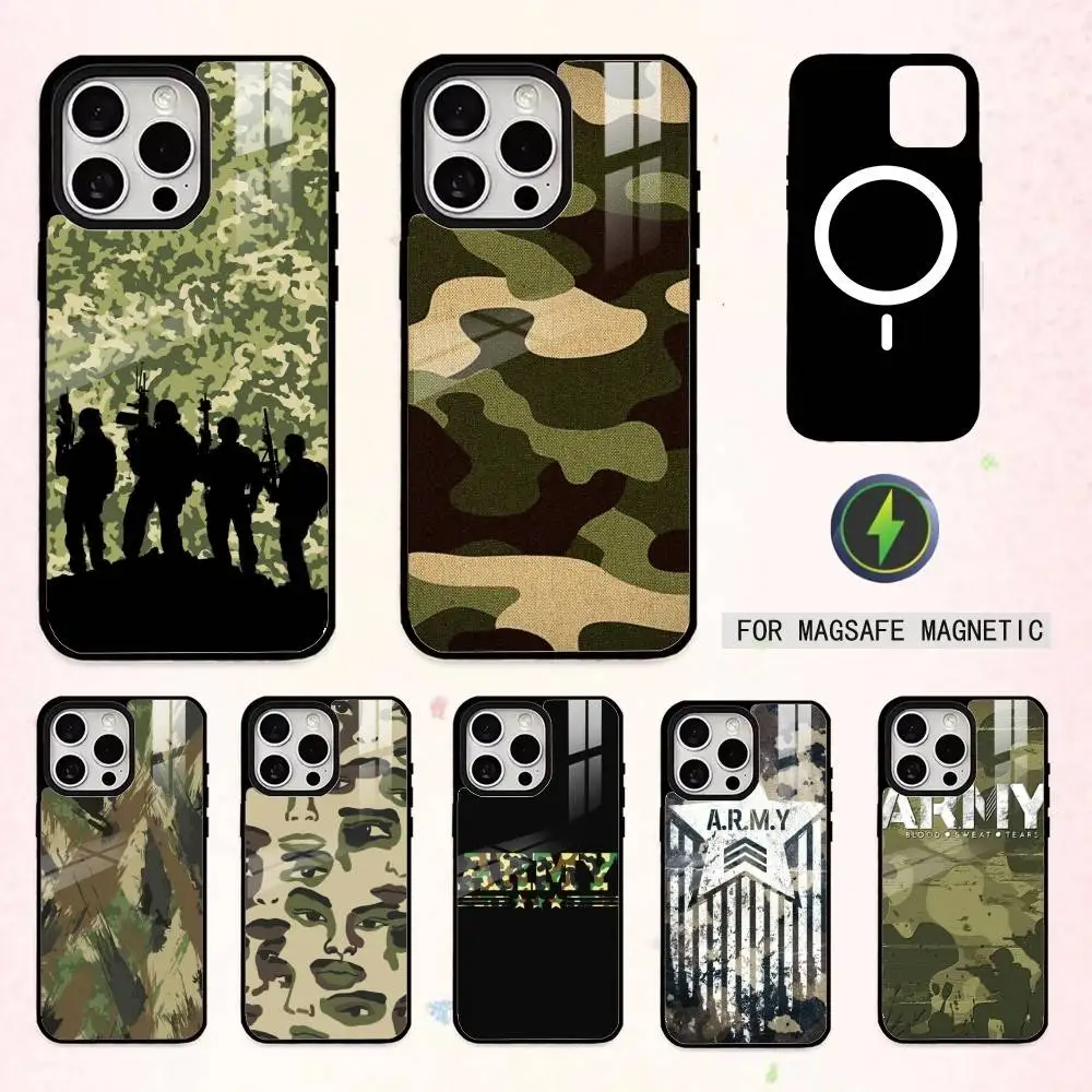 Камуфляжный чехол для телефона в стиле милитари для iPhone 17, 16, 15, 14, 13, 12, 11 Plus, Pro Max с магнитной фиксацией для беспроводной зарядки MagSafe
Камуфляжный чехол для телефона в стиле милитари для iPhone 17, 16, 15, 14, 13, 12, 11 Plus, Pro Max с магнитной фиксацией для беспроводной зарядки MagSafe