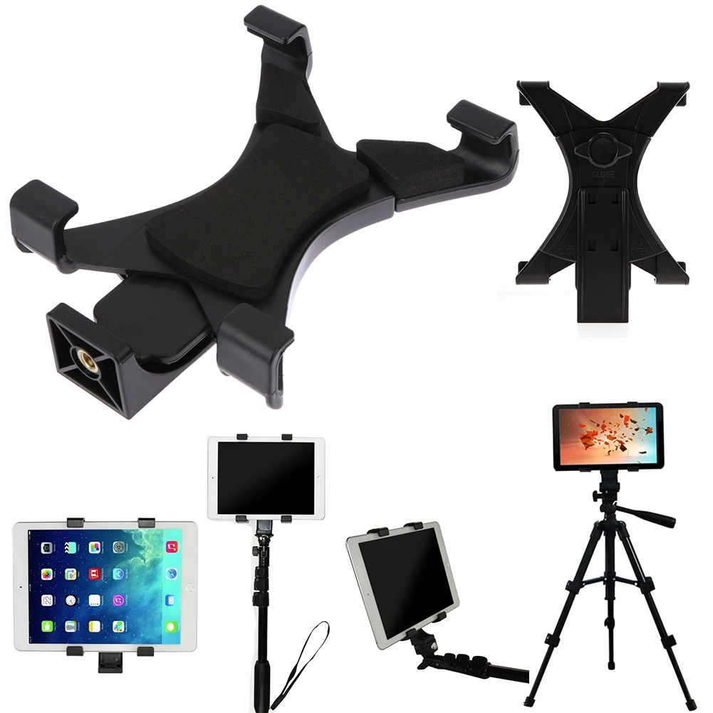 Universal Tablet Stand Tripod Mount Holder Bracket 1/4" Thread Adapter for 7"~10.1" Pad for iPad 2/3/4/Air/Air2 High Quality
Universal Tablet Stand Tripod Mount Holder Bracket 1/4" Thread Adapter for 7"~10.1" Pad for iPad 2/3/4/Air/Air2 High Quality