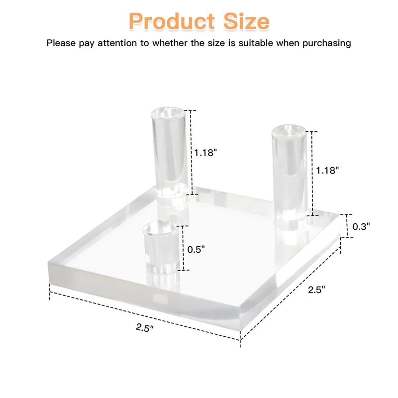 4 Packs 2.5Inch Rock Display Stand, Three-Peg Square Acrylic Display Stands for Rocks, Minerals Slab, Crystal 
4 Packs 2.5Inch Rock Display Stand, Three-Peg Square Acrylic Display Stands for Rocks, Minerals Slab, Crystal
