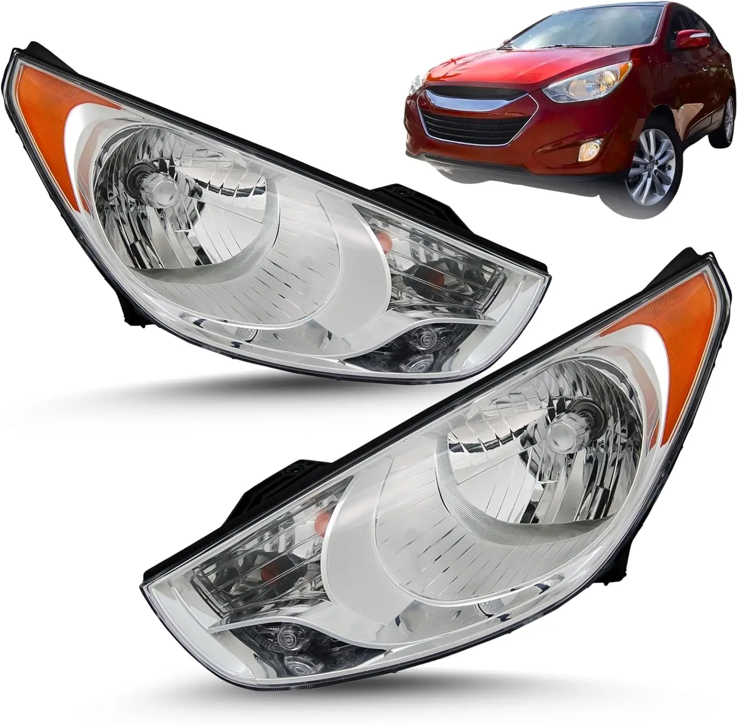 Фара в сборе, совместимая с Hyundai Tucson 2010-2013, GL GLS Limited, галогенные фары, лампы в комплекте, левая и правая сторона
Фара в сборе, совместимая с Hyundai Tucson 2010-2013, GL GLS Limited, галогенные фары, лампы в комплекте, левая и правая сторона