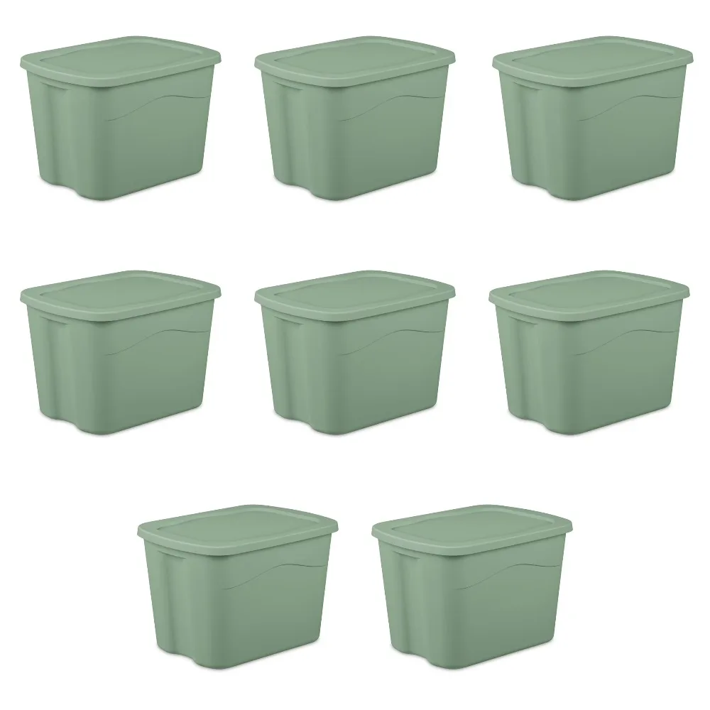 Sterilite Large Storage Bin, 18 Gallon Durable Plastic Storage Tote with Snap-On Lid , Green, 8 Pack
Sterilite Large Storage Bin, 18 Gallon Durable Plastic Storage Tote with Snap-On Lid , Green, 8 Pack