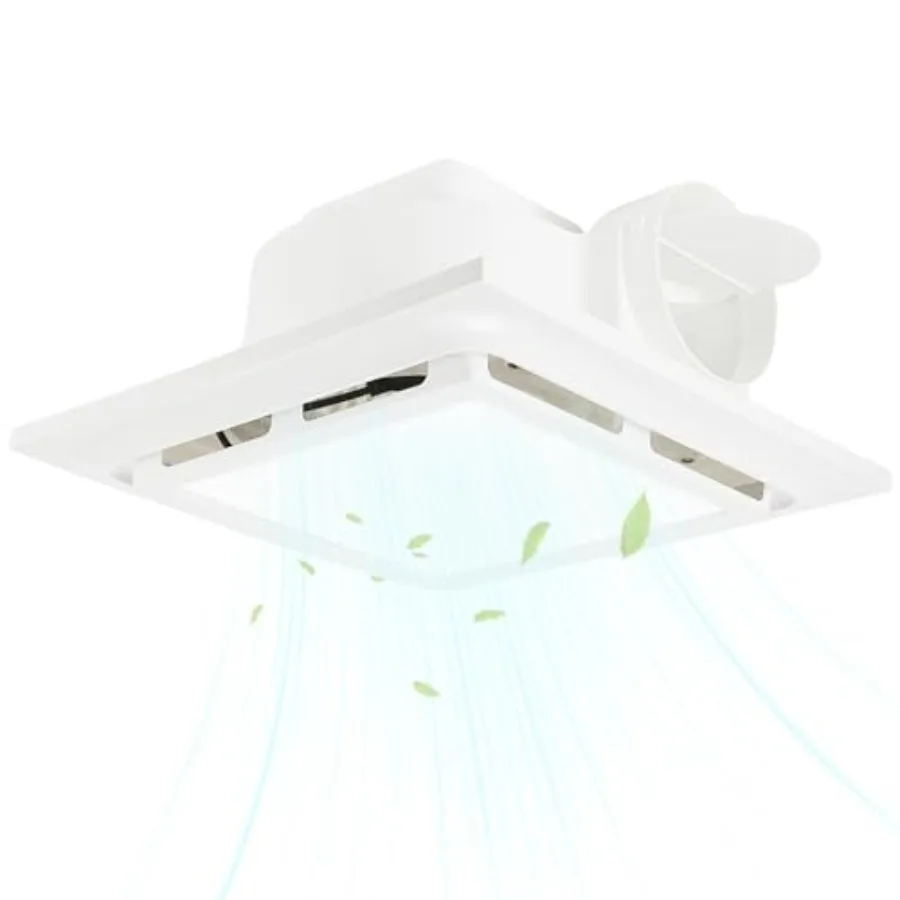 Bathroom Exhaust Fan with Light 145 CFM, 11.8" Panel, 1.0 Sone Low Noise Cutout Size 10" x10" Duct 4 Inch Quiet Bath Ceiling Ve
Bathroom Exhaust Fan with Light 145 CFM, 11.8" Panel, 1.0 Sone Low Noise Cutout Size 10" x10" Duct 4 Inch Quiet Bath Ceiling Ve