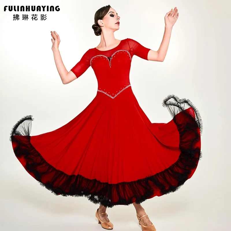 2025 New Ballroom Dance Dress Women's Modern Costumes Waltz Performance Stage Wear Clothes Dresses Competition
2025 New Ballroom Dance Dress Women's Modern Costumes Waltz Performance Stage Wear Clothes Dresses Competition