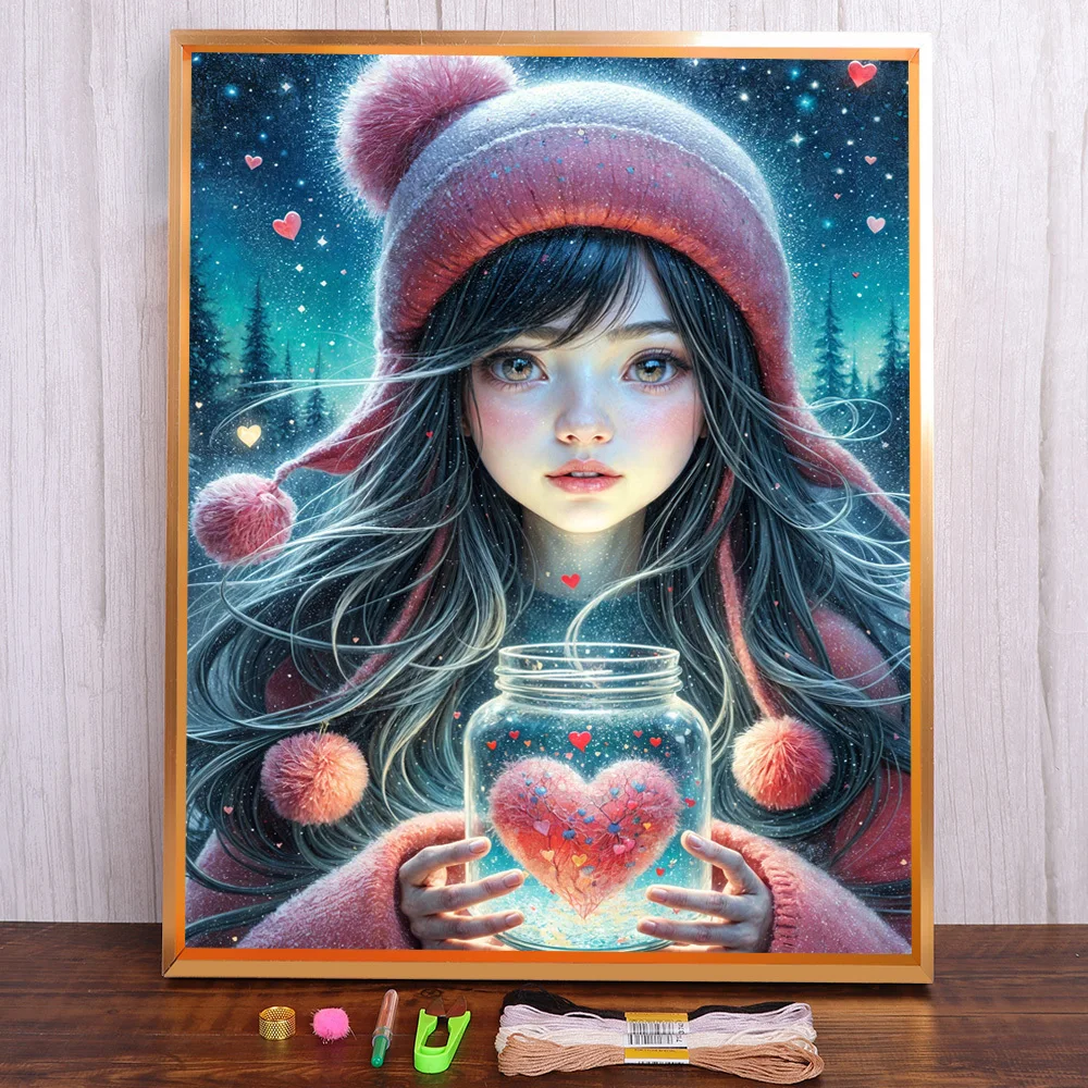 Portrait Girl Printed Cross-Stitch DIY Embroidery Complete Kit Handiwork Handicraft Craft Handmade Design Promotions For Adults
Portrait Girl Printed Cross-Stitch DIY Embroidery Complete Kit Handiwork Handicraft Craft Handmade Design Promotions For Adults