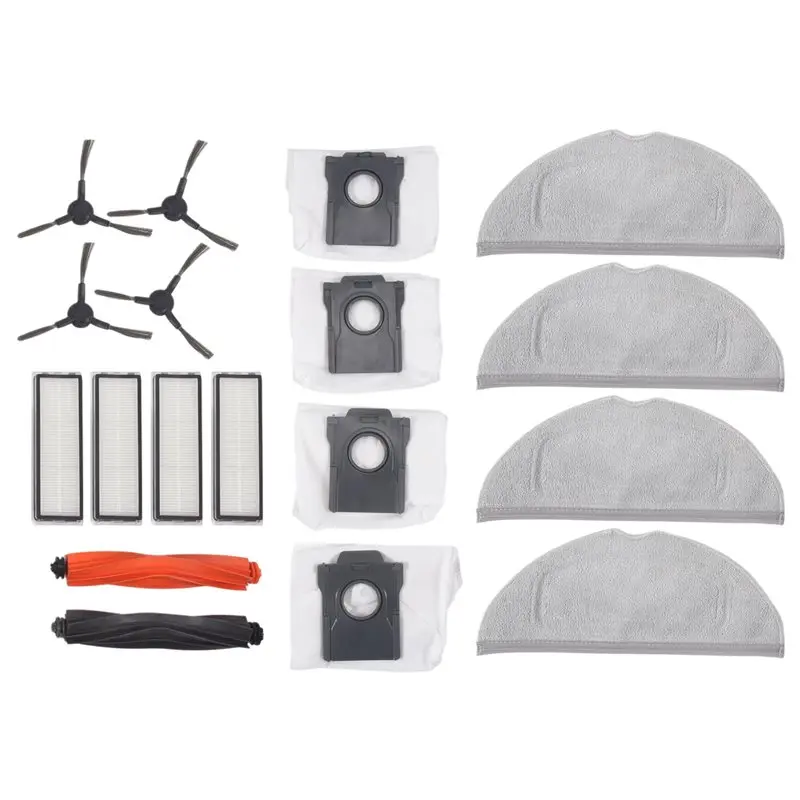 Запасные части FGGS для Dreame Mova S20 Ultra / RLM71CE: основная и боковые щетки, фильтр, насадка для влажной уборки, мешок для сбора пыли, аксессуары, расходные материалы.
Запасные части FGGS для Dreame Mova S20 Ultra / RLM71CE: основная и боковые щетки, фильтр, насадка для влажной уборки, мешок для сбора пыли, аксессуары, расходные материалы.