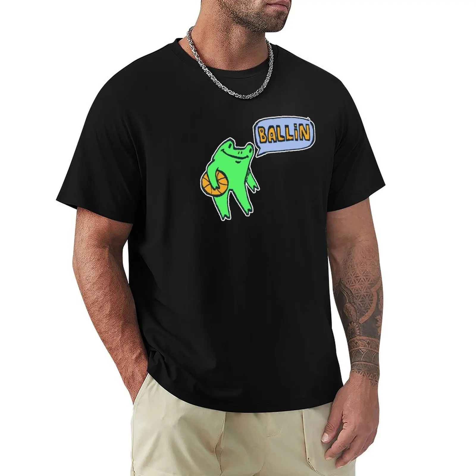 Ballin' Froggy (Funny Frogs) T-Shirt valentines clothes cotton graphic tees funny gifts football t shirt fitted t shirts for men
Ballin' Froggy (Funny Frogs) T-Shirt valentines clothes cotton graphic tees funny gifts football t shirt fitted t shirts for men