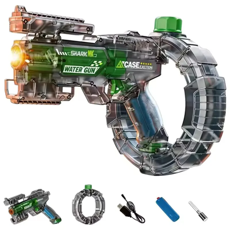 Children Energy Gathering Ring Electric Water Gun Led Emitting Automatic Continuous Water Squirt Gun Summer Outdoor Toy for Kids
Children Energy Gathering Ring Electric Water Gun Led Emitting Automatic Continuous Water Squirt Gun Summer Outdoor Toy for Kids