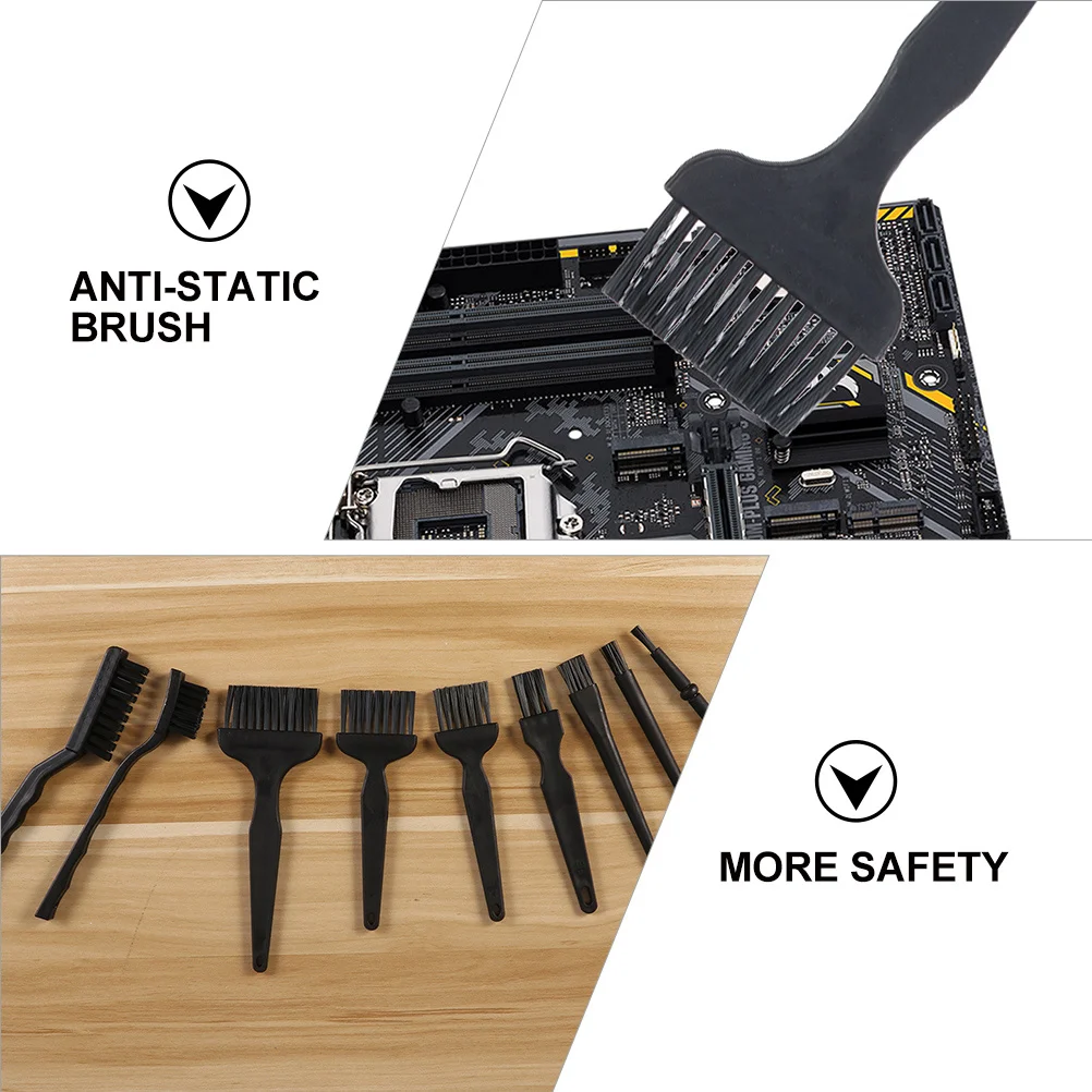 11Pcs Anti-Static Brush Set for CPU Phone Cleaning Kit Non-Stick Lightweight Compact for Computer Interior Fan Motherboard Dust
11Pcs Anti-Static Brush Set for CPU Phone Cleaning Kit Non-Stick Lightweight Compact for Computer Interior Fan Motherboard Dust