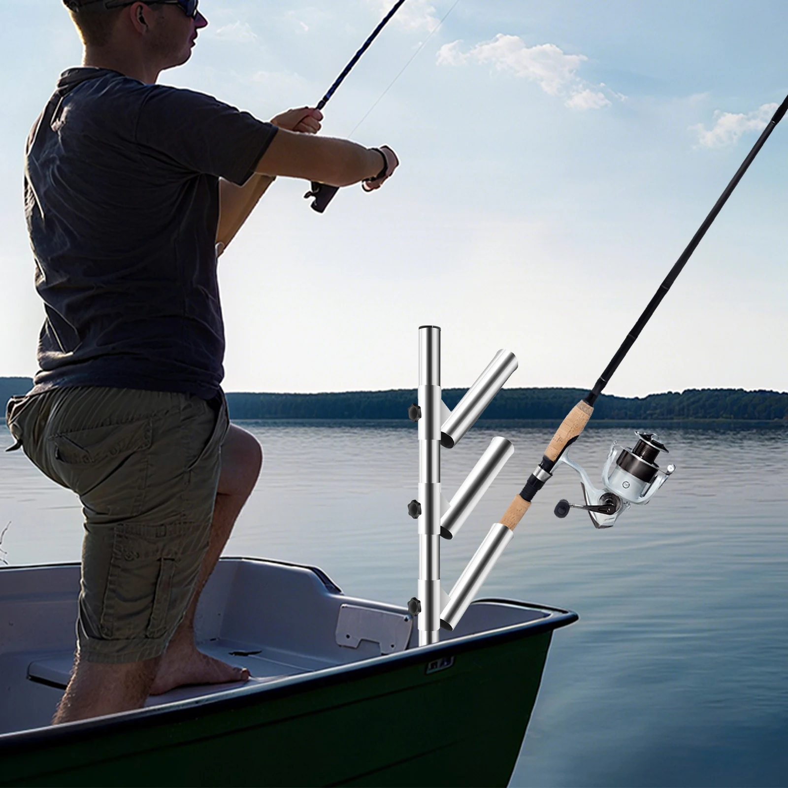 Triple Clamping Rod,316 Stainless Steel Boat Fishing Rod Holder,30in Adjustable Boat Rod Holder,for Boats/Yachts
Triple Clamping Rod,316 Stainless Steel Boat Fishing Rod Holder,30in Adjustable Boat Rod Holder,for Boats/Yachts