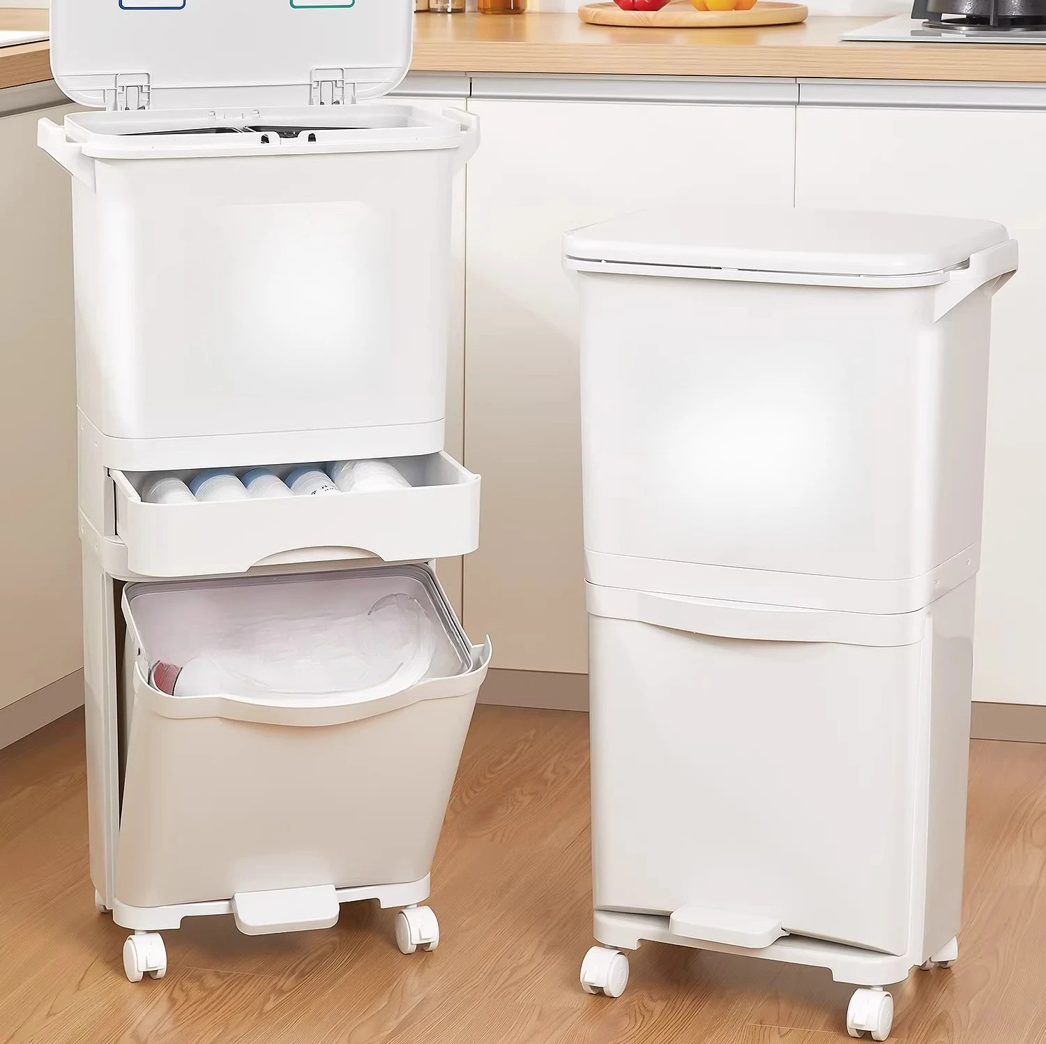 Кухонная гигиеническая корзина большой емкости — мобильный мусорный бак с усиленным дизайном без изгиба для дома
Кухонная гигиеническая корзина большой емкости — мобильный мусорный бак с усиленным дизайном без изгиба для дома